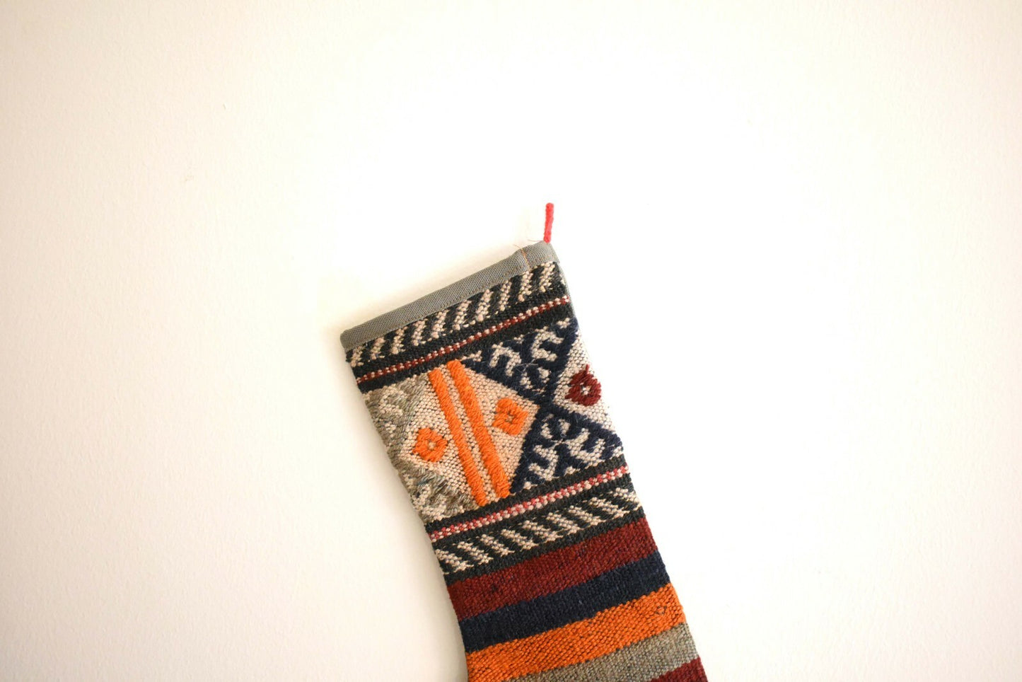 Rug Christmas Stocking Vintage Stocking Holiday Stocking Gift Stocking S287