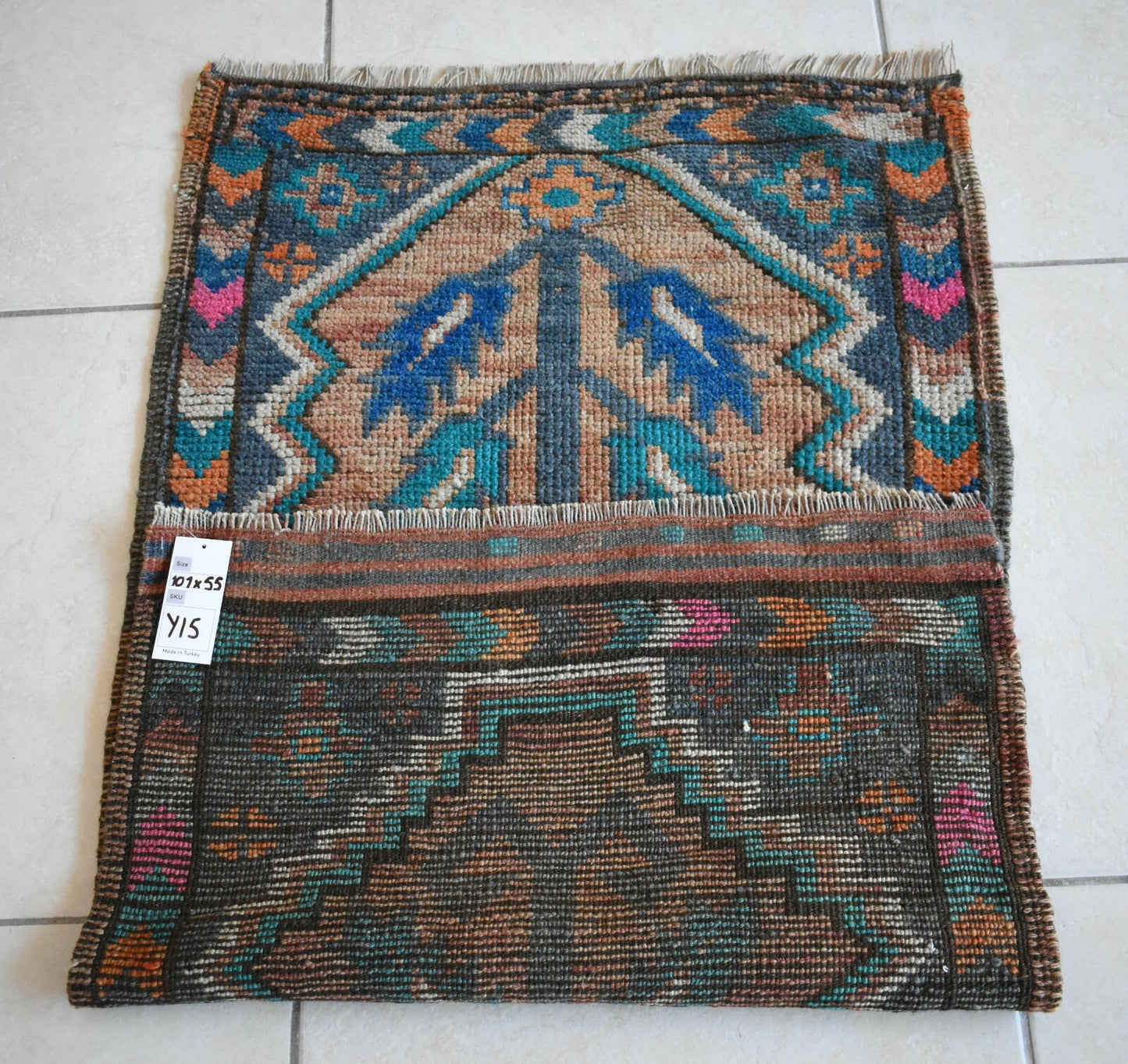 Turkish Runner 3.3x1.8 ft Runner Vintage Oushak Runner Small Faded Runner Y15