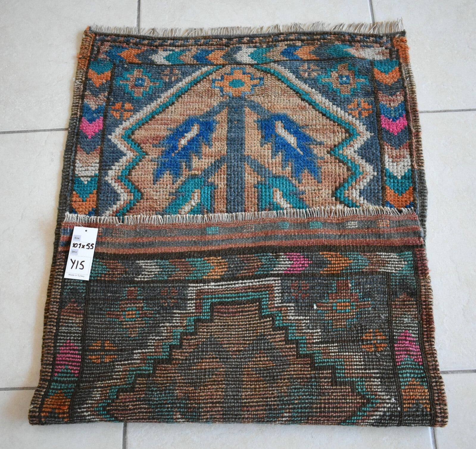 Turkish Runner 3.3x1.8 ft Runner Vintage Oushak Runner Small Faded Runner Y15