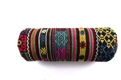 Kilim Bolster Pillow Cover 8x20 in Tribal Vintage Turkish Carpet Bolster Cushion