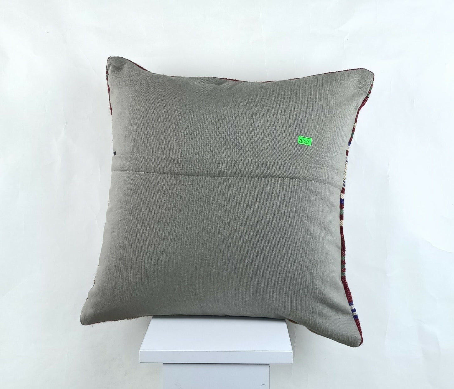 Kilim Pillow Cover 18x18 Handmade Turkish Ethnic Vintage Lumbar Cushion A1416