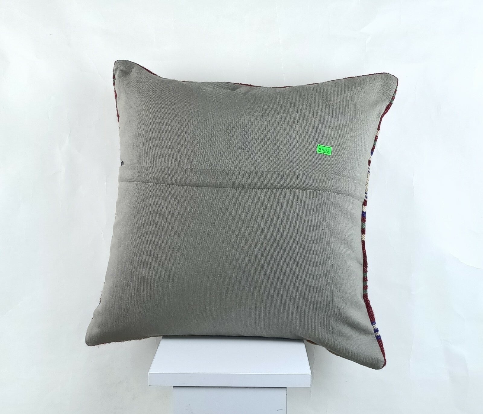 Kilim Pillow Cover 18x18 Handmade Turkish Ethnic Vintage Lumbar Cushion A1416