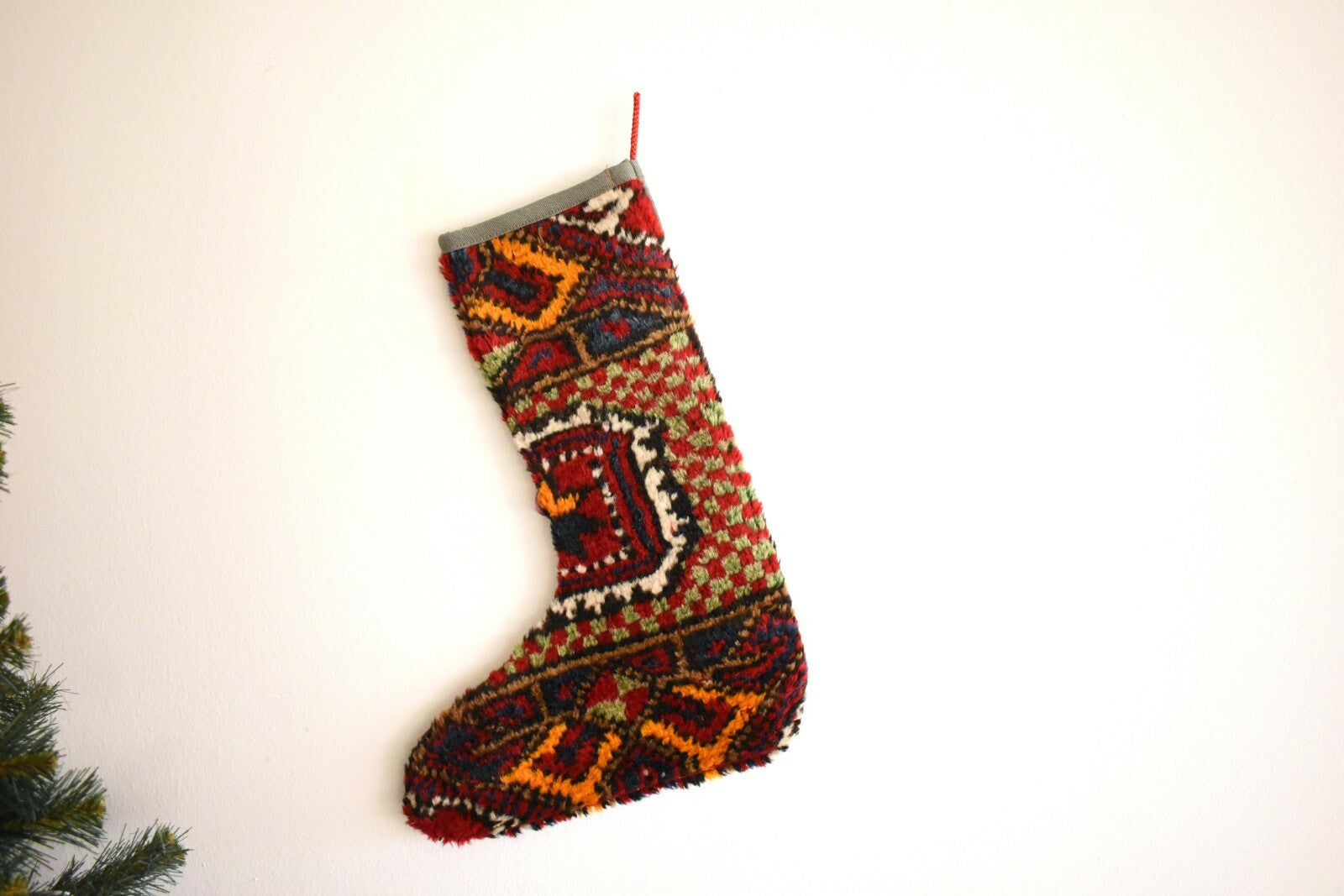Christmas Stocking Kilim Gift Stocking Holiday Decor Sock Xmas Stocking S296