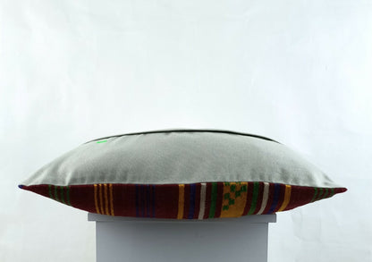 Kilim Pillow Cover 16x24 in Traditional Handmade Anatolian Lumbar Cushion A1459