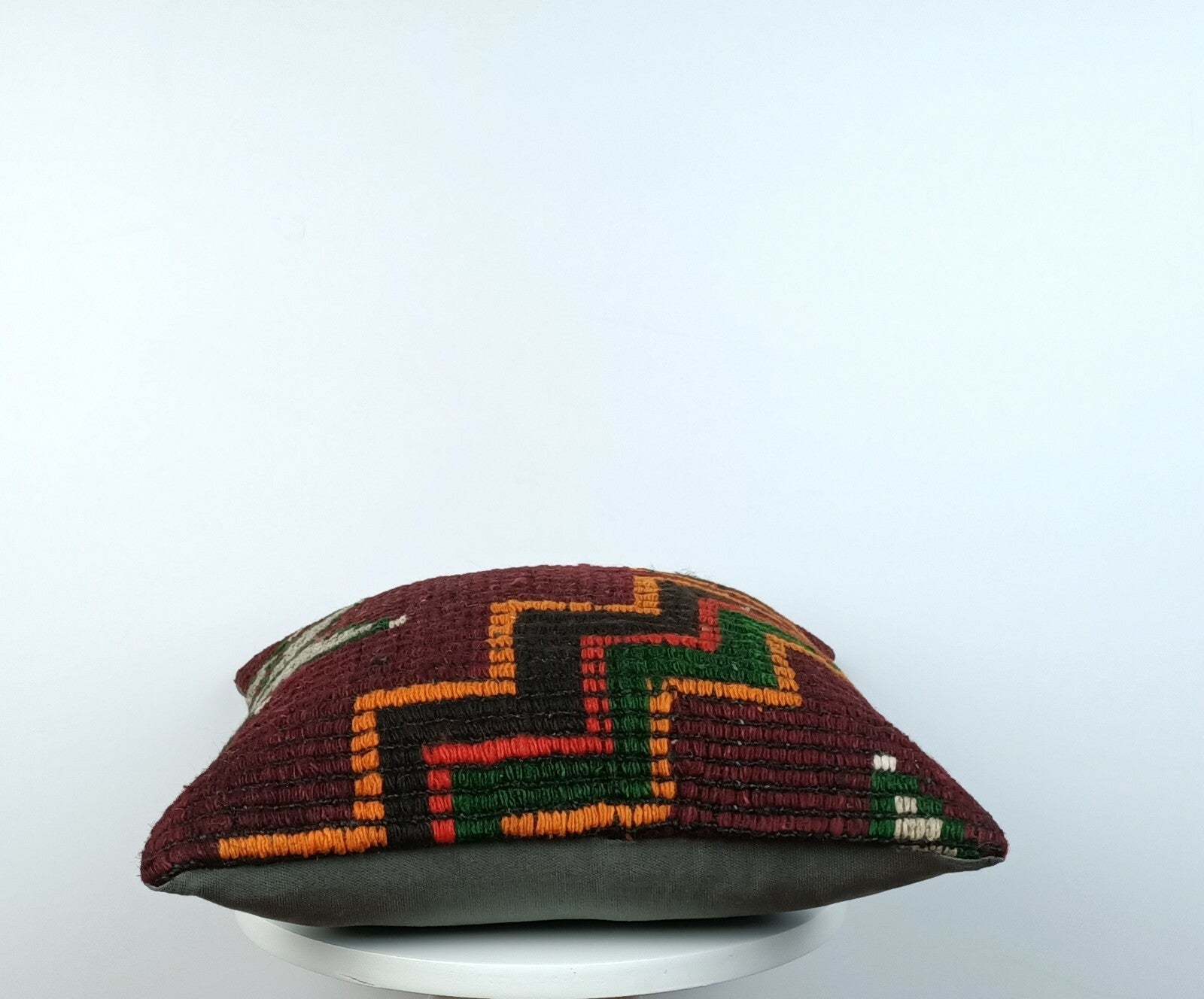 Traditional Kilim Cushion Cover 16x16 Handmade Turkish Tribal Pillow Cover E174