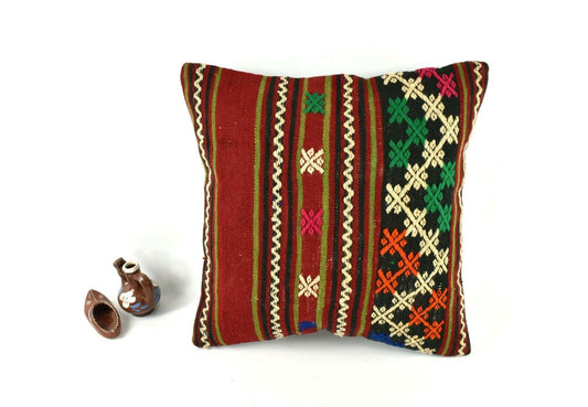 16x16 Kilim Pillow Cover Home Decorative Handmade Vintage Cushion Cover A2532