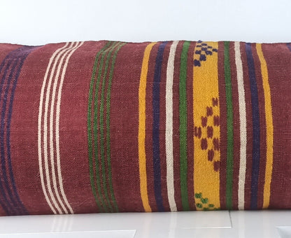 Extra Large Kilim Pillow Cover 16x48 Handmade Ethnic Boho Oriental Lumbar A1586