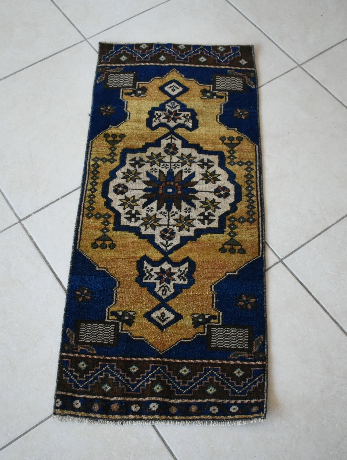  Oushak Runner 3.3x1.3 ft Vintage Turkish Runner Floor Runner Faded Runner Y22