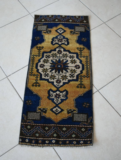  Oushak Runner 3.3x1.3 ft Vintage Turkish Runner Floor Runner Faded Runner Y22