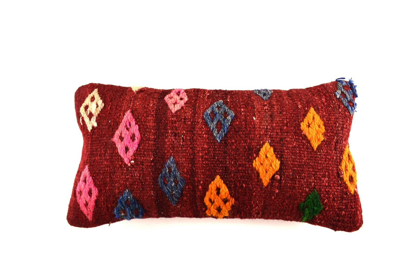 8x16 Kilim Pillow Cover Vintage Tribal Oushak Kilim Ethnic Lumbar Cover A2969