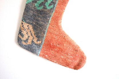 Christmas Stocking Kilim Christmas Sock Rug Gift Stocking Xmas Decor Socks S237