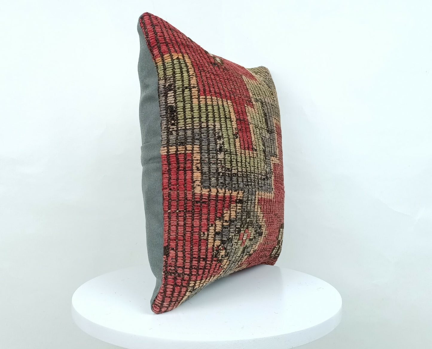 14x14 Kilim Cushion Cover Turkish Ottoman Boho Rustic Throw Pillow Case  A343