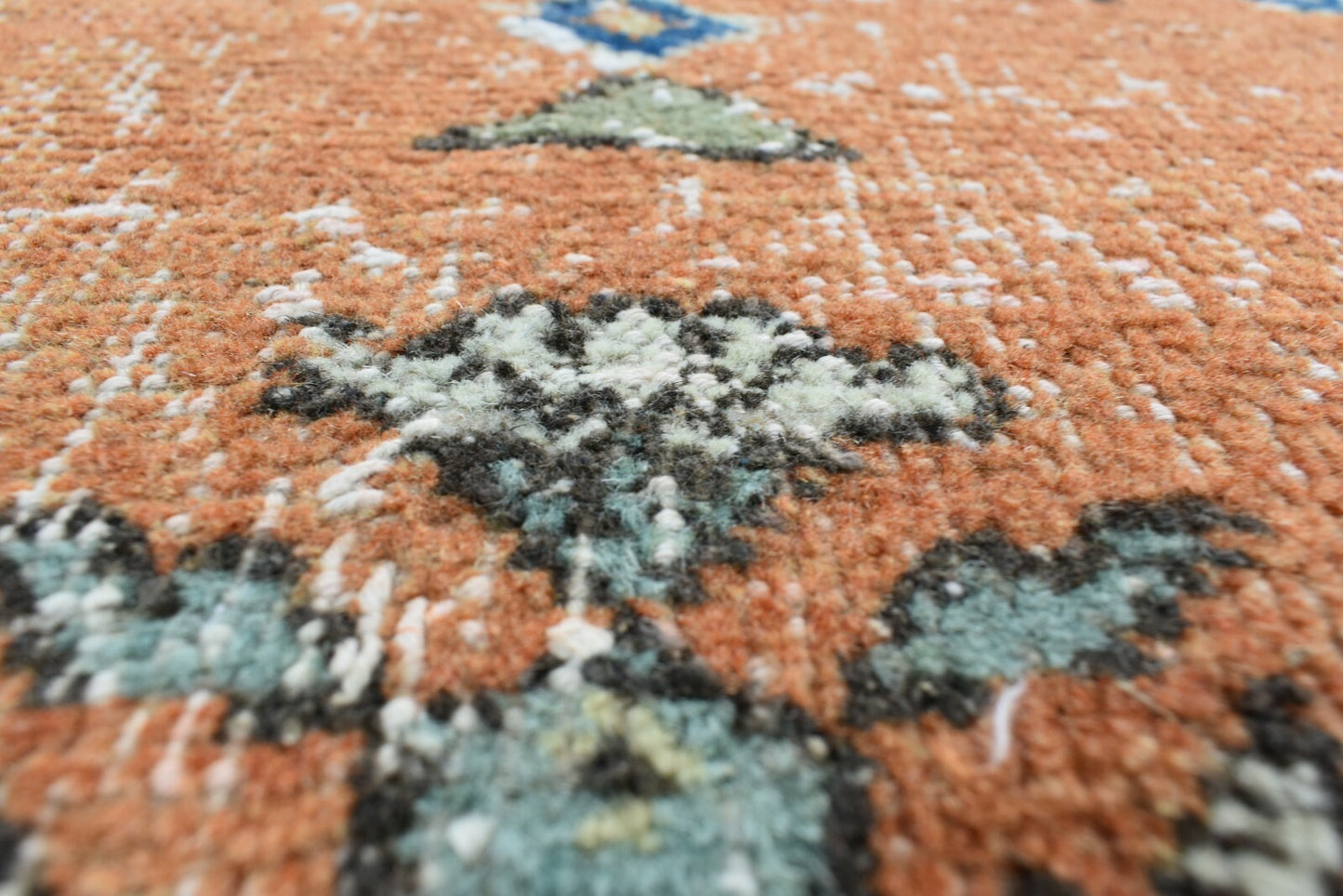 Turkish Runner 2.2x1.8 ft Mini Anatolian Rug Vintage Runner Turkish Runner Y115