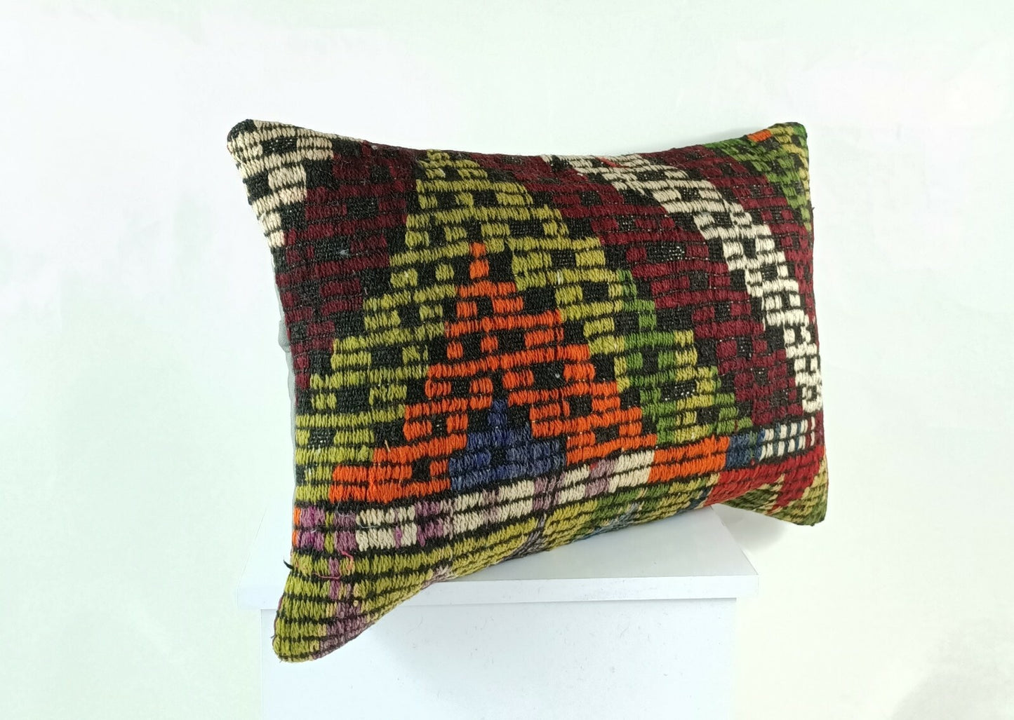 Kilim Cushion Cover 16x24 Throw Pillow Cover Decorative Handmade Lumbar E1265