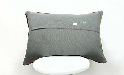 Kilim Lumbar Pillow Handknotted Oushak Rug Oriental Bohemian Ethinc Cushion E511