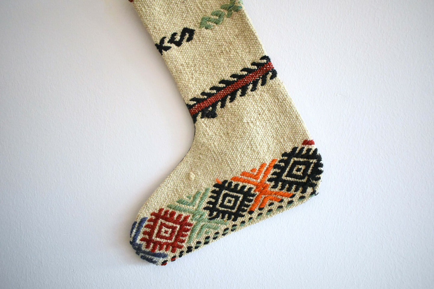 Rug Christmas Socks, Christmas Decoration, Kilim Christmas Stocking, S84