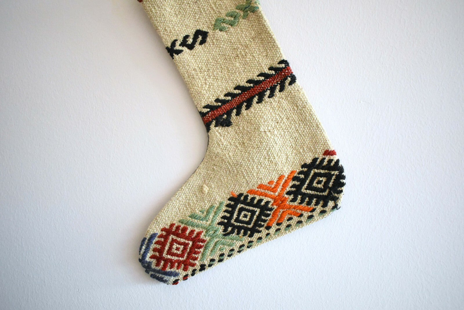 Rug Christmas Socks, Christmas Decoration, Kilim Christmas Stocking, S84