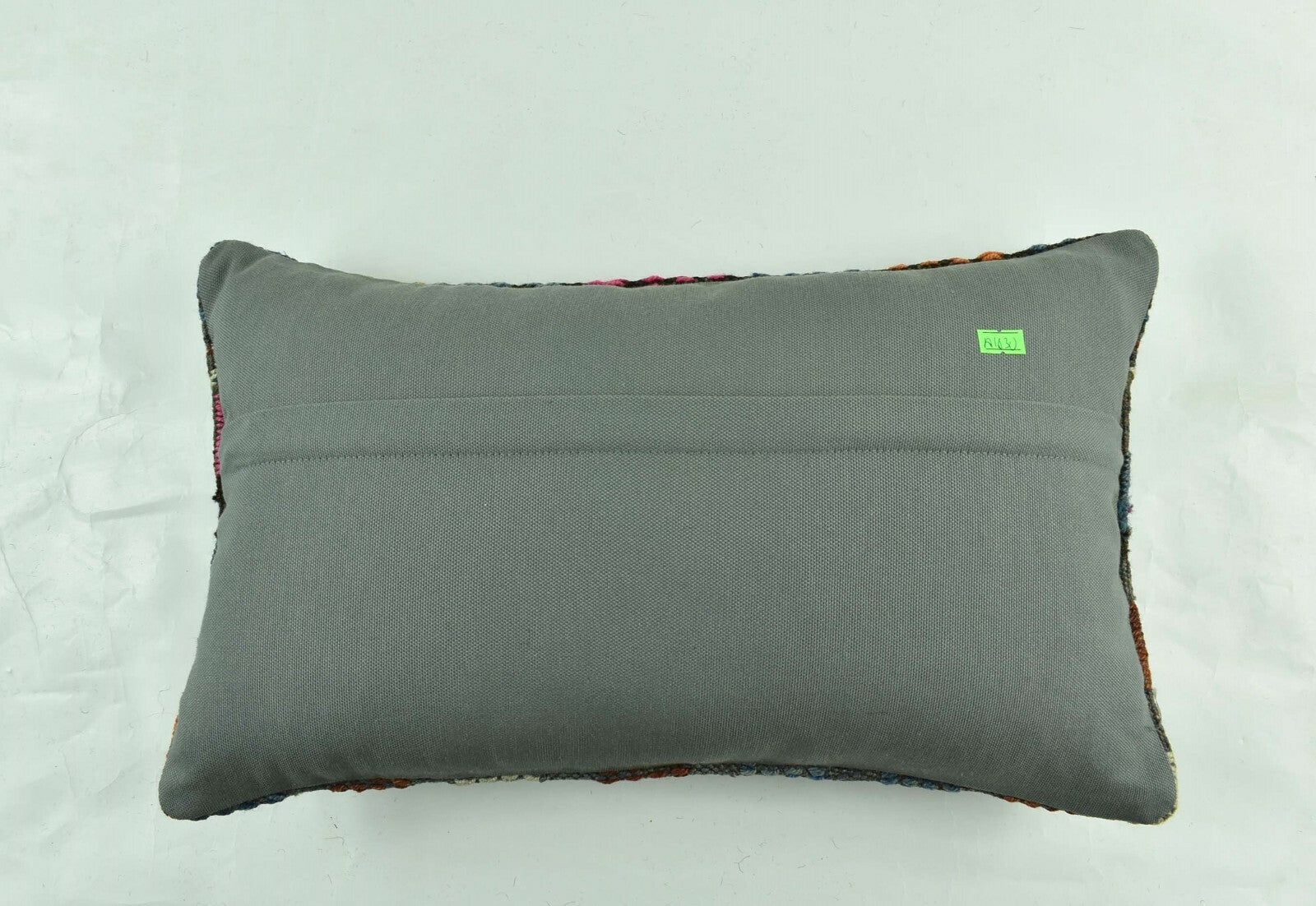 Kilim Pillow Cover 12x20 Turkish Handmade Vintage Couch Lumbar Cushion  A1830