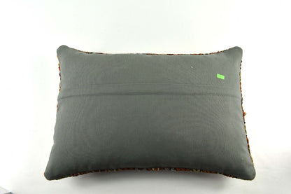 Kilim Pillow Cover 16x24 Tribal Vintage Turkish Carpet Lumbar Pillow Cover 3910