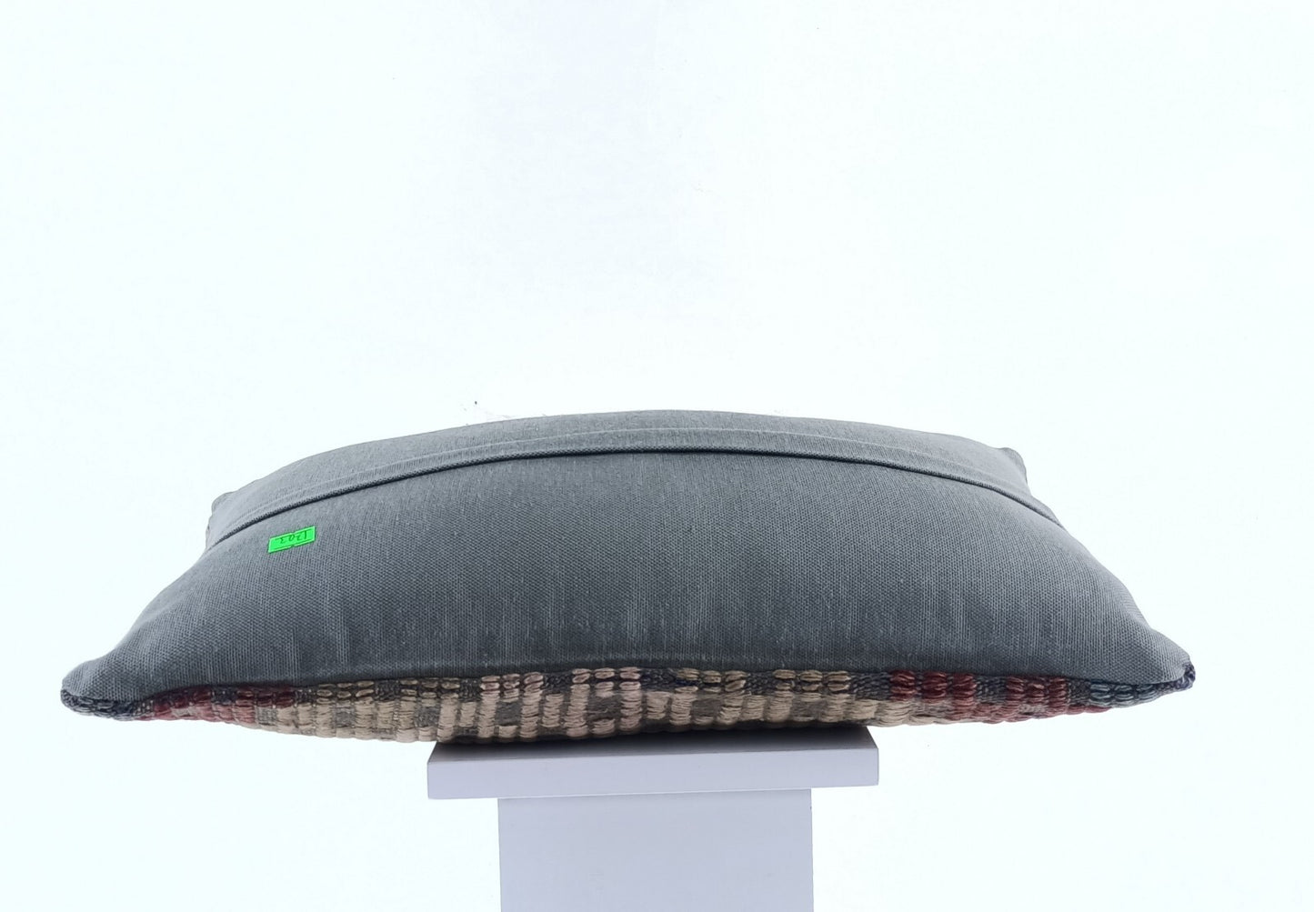 Kilim Pillow Cover 12x20 Handmade Turkish Rug Boho Ethnic Lumbar Cushion 1703