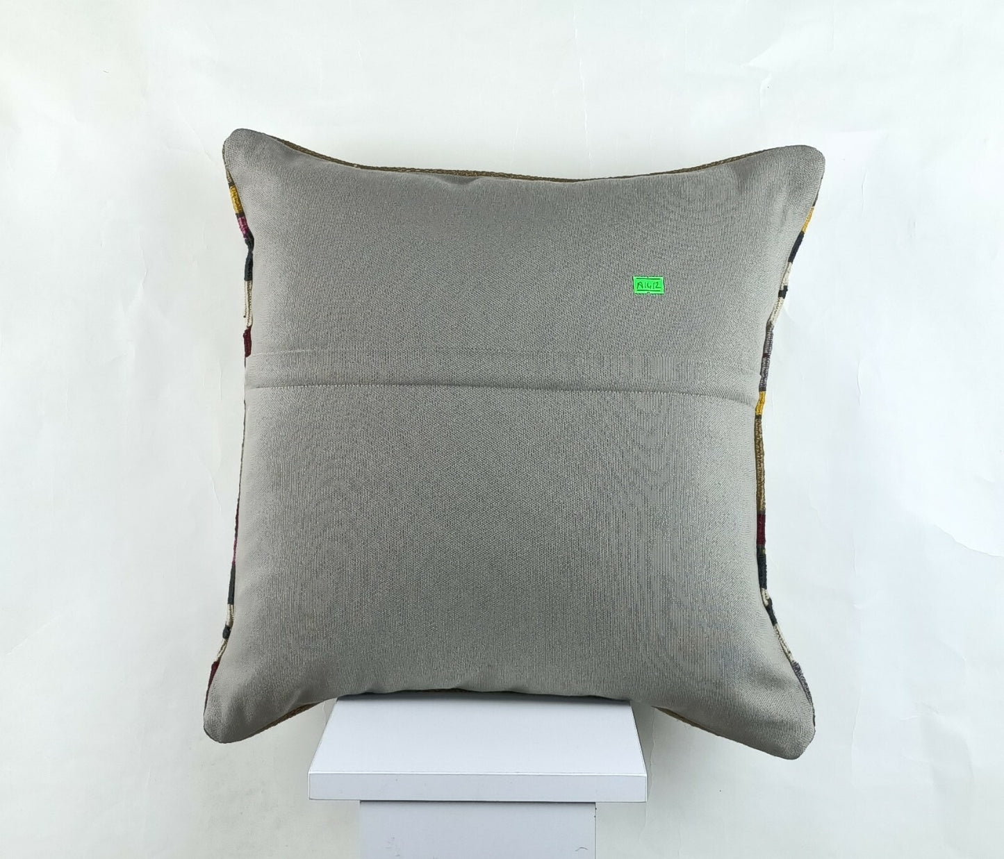 Kilim Pillow Cover 18x18 Handmade Turkish Ethnic Vintage Lumbar Cushion A1412