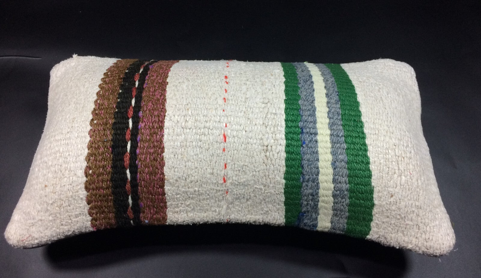 Turkish Cushion Cover 8"x16" Handmade Vintage Boho Ethnic Throw Pillow Case 1459