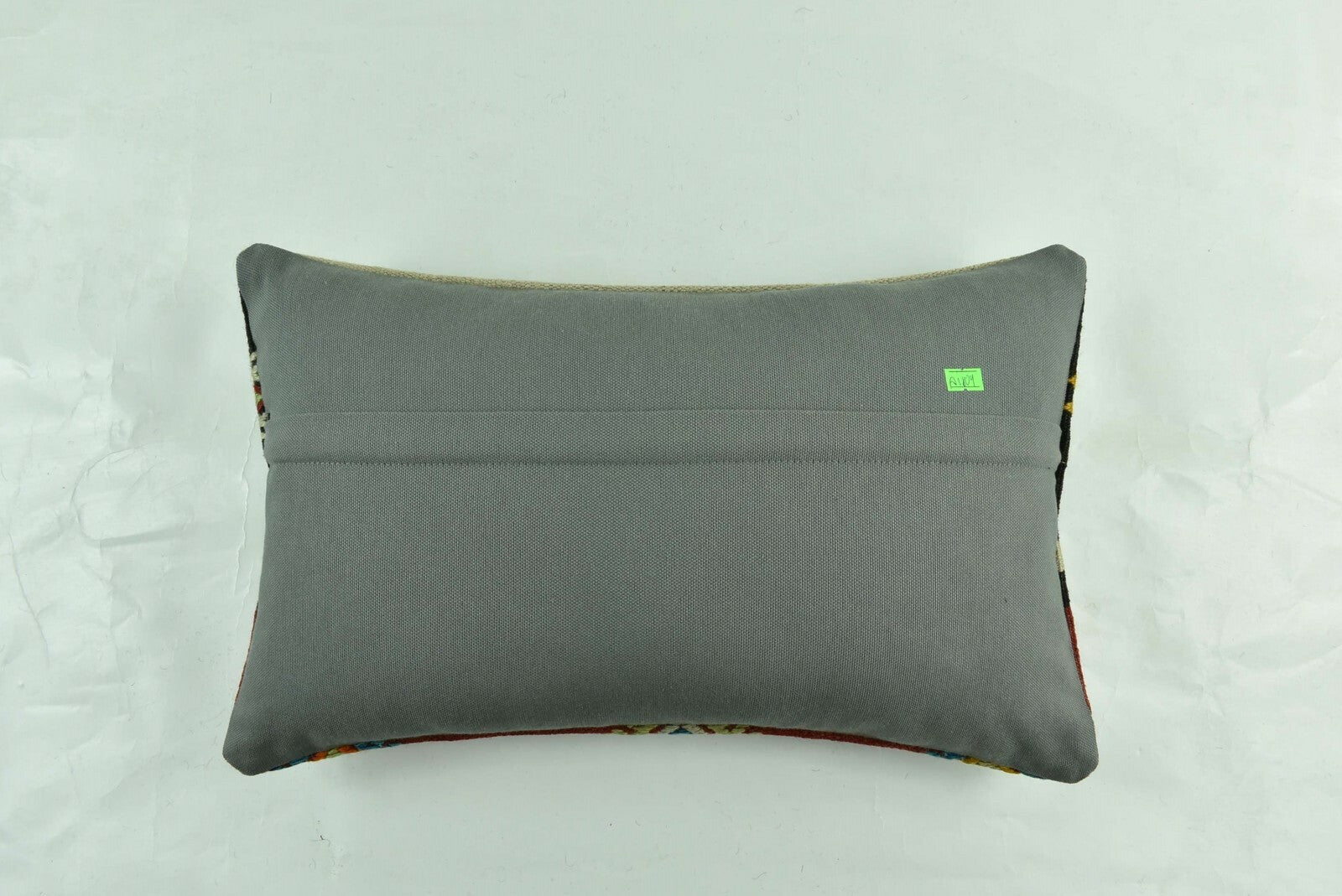 Kilim Pillow Cover 12x20 Turkish Handmade Vintage Couch Lumbar Cushion  A1809