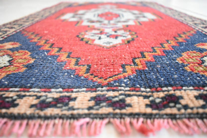 Anatolian Runner 3.2x1.7 ft Vintage Turkish Runner Oushak Runner Rug Y19