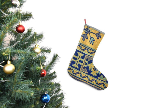 Kilim Christmas Stocking Vintage Rug Stocking Ethnic Decorative Xmas Socks S877