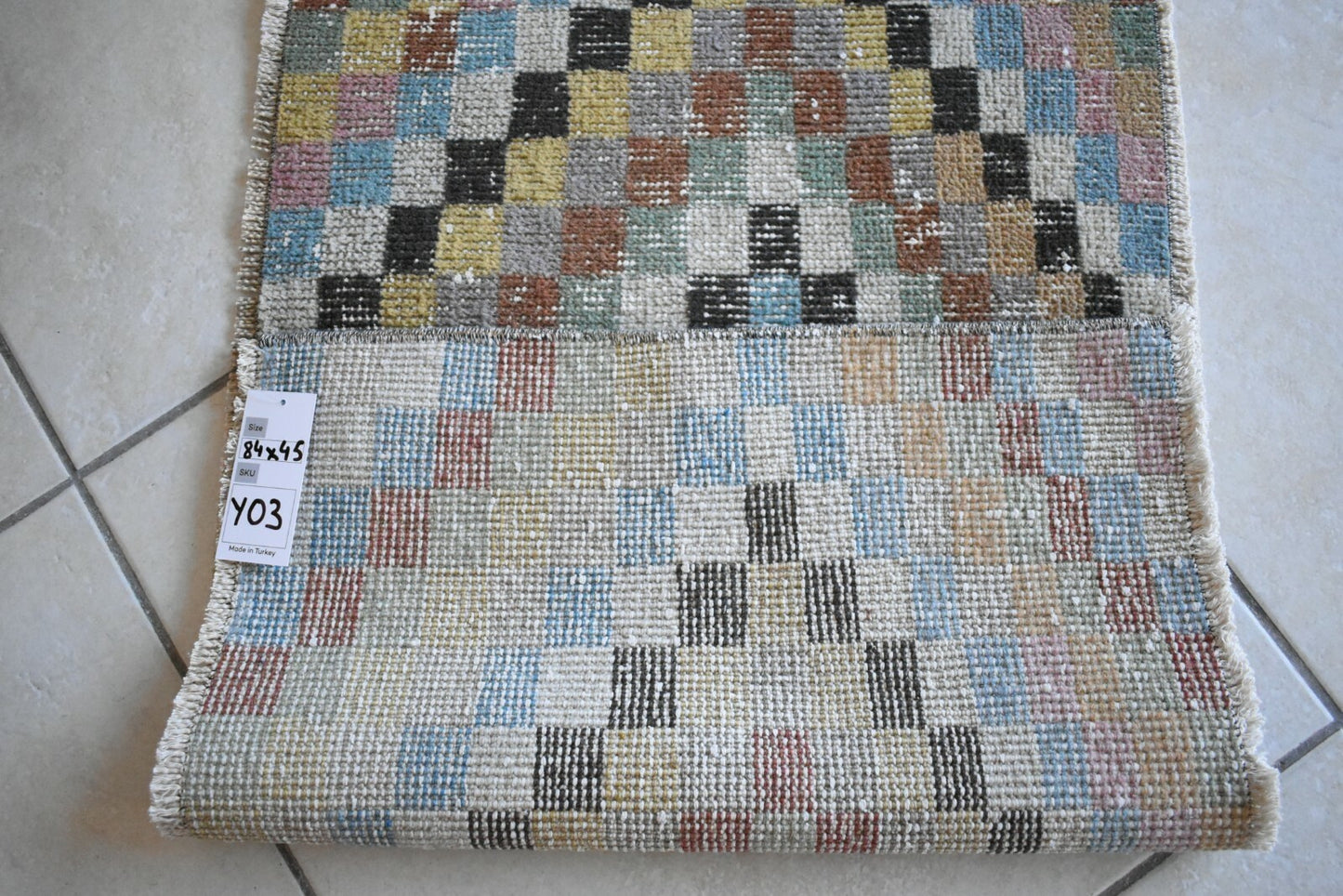 Small Turkish Runner 2.7x1.4 ft Vintage Oushak Rug Anatolian Rug Faded Rug Y03