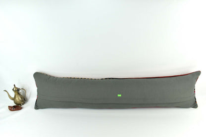 Handmade Kilim Pillow Cover 12x48 Turkish Vintage Lumbar Pillow Cover  A2159