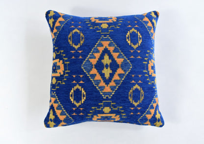 2 pcs/set Kilim Design Blue Pillow Cover Throw Cushion Sofa Couch Tribal Lumbar