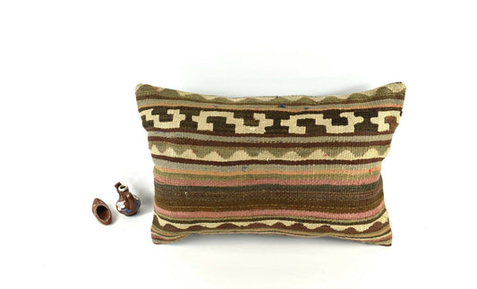 16x24 Kilim Pillow Cover Handmade Vintage Anatolian Lumbar Cushion Cover A2714