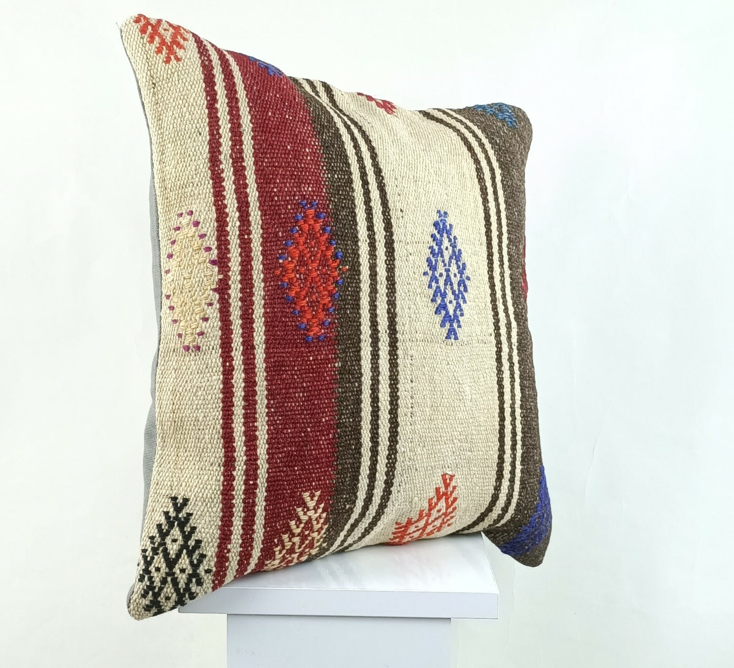 Kilim Pillow Cover 16x16 Oriental Traditional Handmade Bohemian Cushion A1126