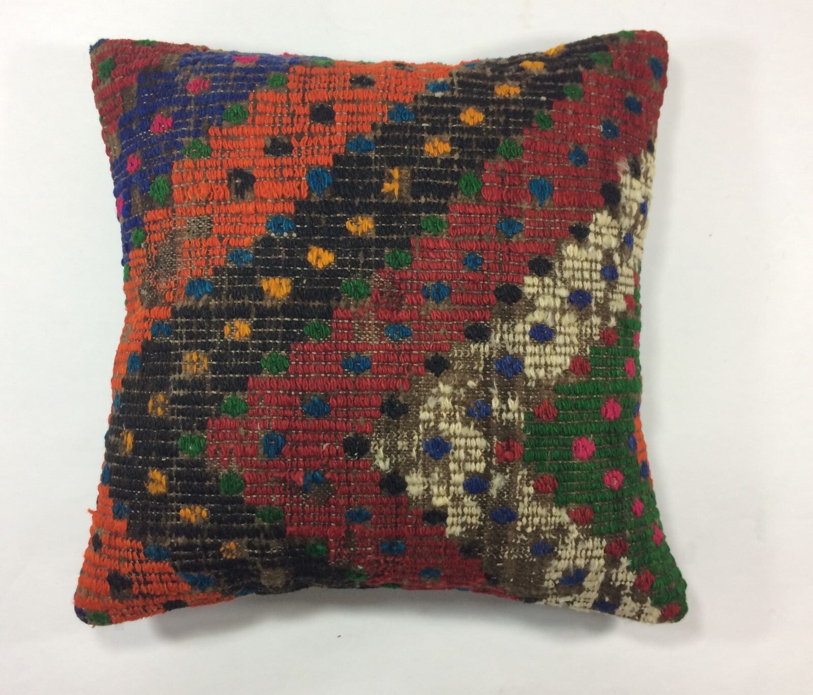 18"x18" Kilim Pillow Cover  Handmade Turkish Vintage Cushion Tribal Lumbar 1275