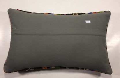 Kilim Pillow Cover 12x20 Handmade Turkish Rug Boho Ethnic Lumbar Cushion 867