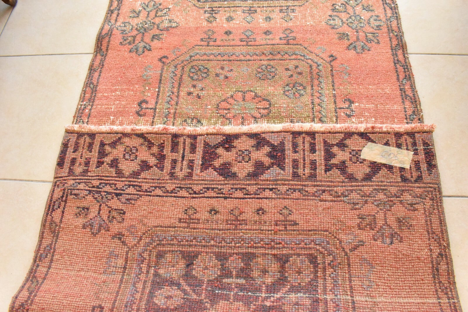 Traditional Handmade Runner Rug 3 x 11 ft Traditional Vintage Oushak Kilim C06