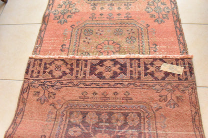 Traditional Handmade Runner Rug 3 x 11 ft Traditional Vintage Oushak Kilim C06