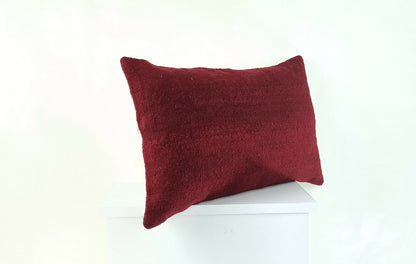 Kilim Lumbar Pillow Cover 12x20 Bohemian Vintage Wool Sofa Couch Cushion A982