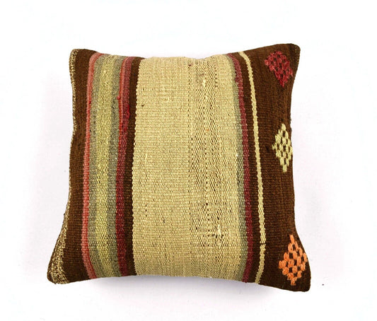 16x16 Ethnic Vintage Turkish Rug Pillow Cover Home Decorative Boho Cushion 4505