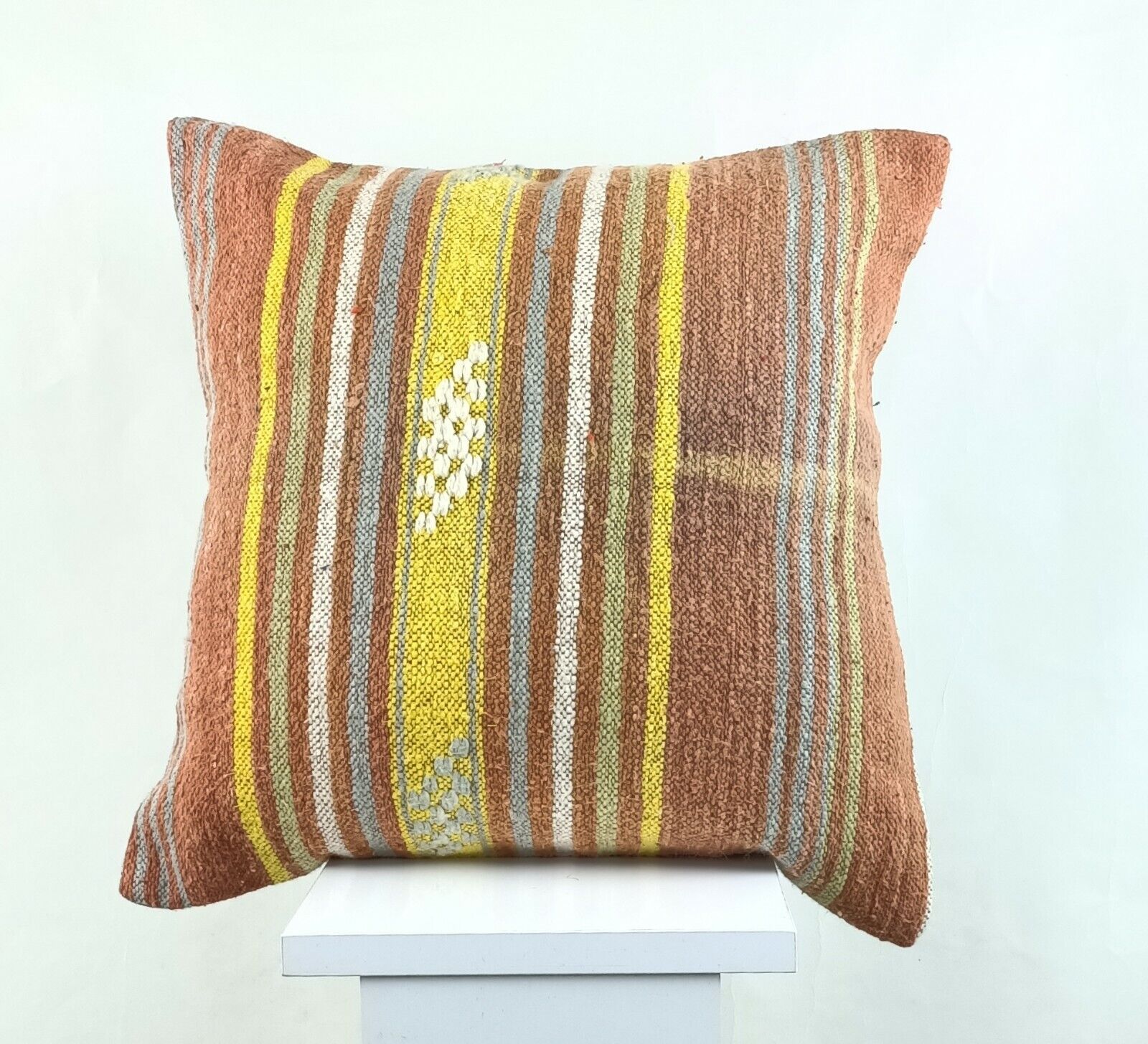 Kilim Pillow Cover 16x16 Oriental Traditional Handmade Bohemian Cushion A1142