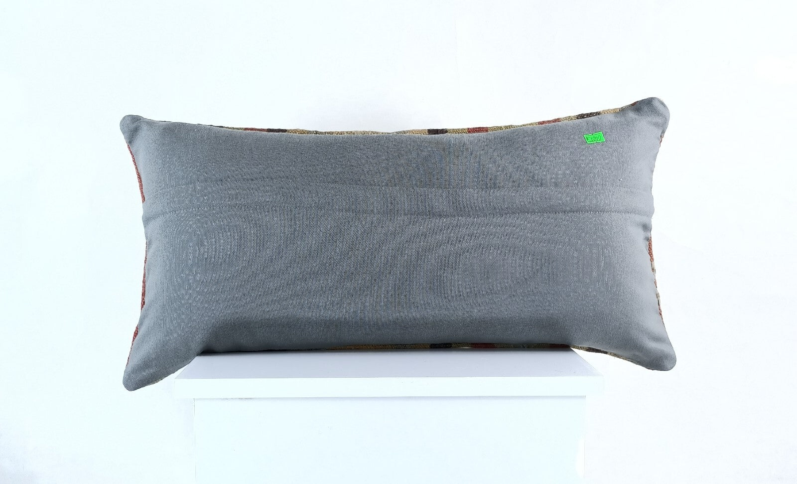 Handmade Turkish Kilim Pillow Cover 12x24 Ethnic Boho Sofa Lumbar Cushion E1000