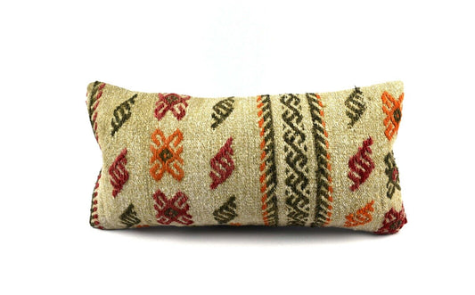 Home Decorative Handmade 12x24 Tribal Vintage Turkish Kilim Pillow Cover 4907