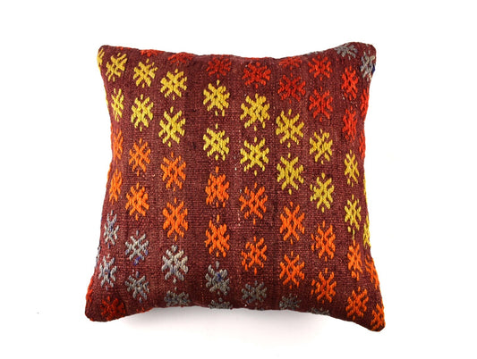 20x20 Kilim Pillow Cover Handmade Vintage Oushak Kilim Cushion Cover 4669