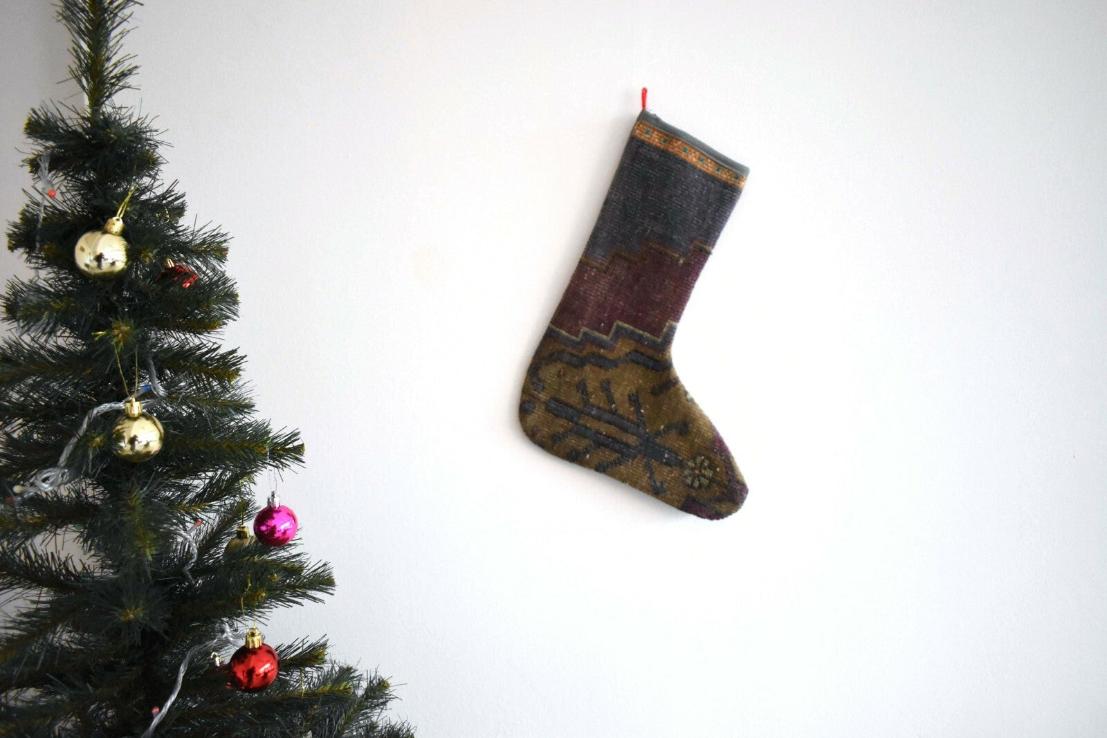  Kilim Christmas Stocking, Rug Christmas Socks, Christmas Decoration, S41
