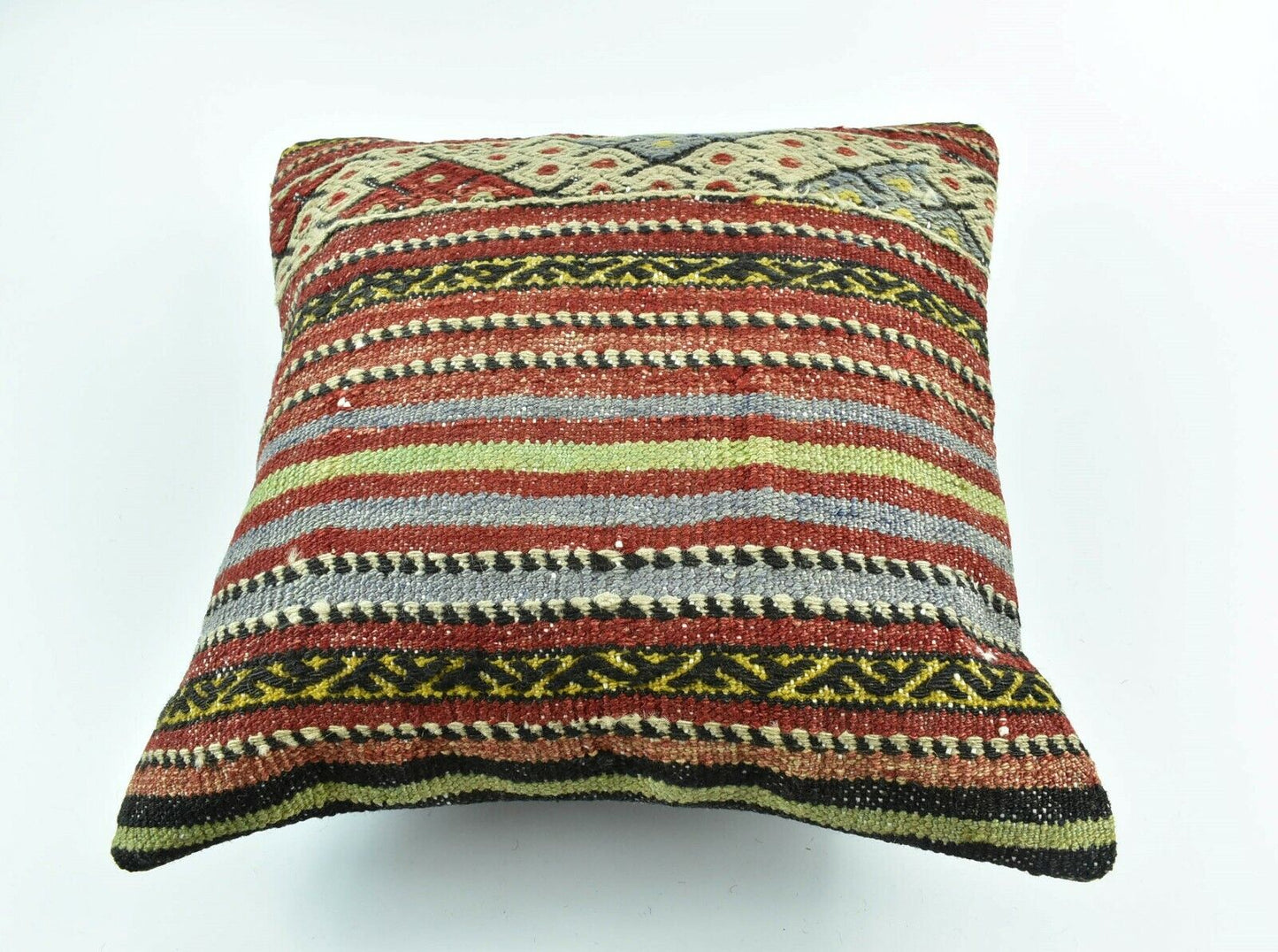 Kilim Pillow Cover 16x16 Oriental Traditional Handmade Bohemian Cushion A1635