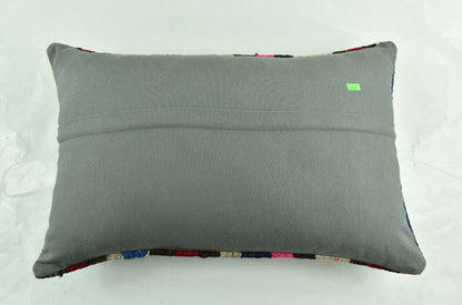 Kilim Pillow Cover 16x24 Tribal Vintage Turkish Carpet Lumbar Pillow Cover 3110