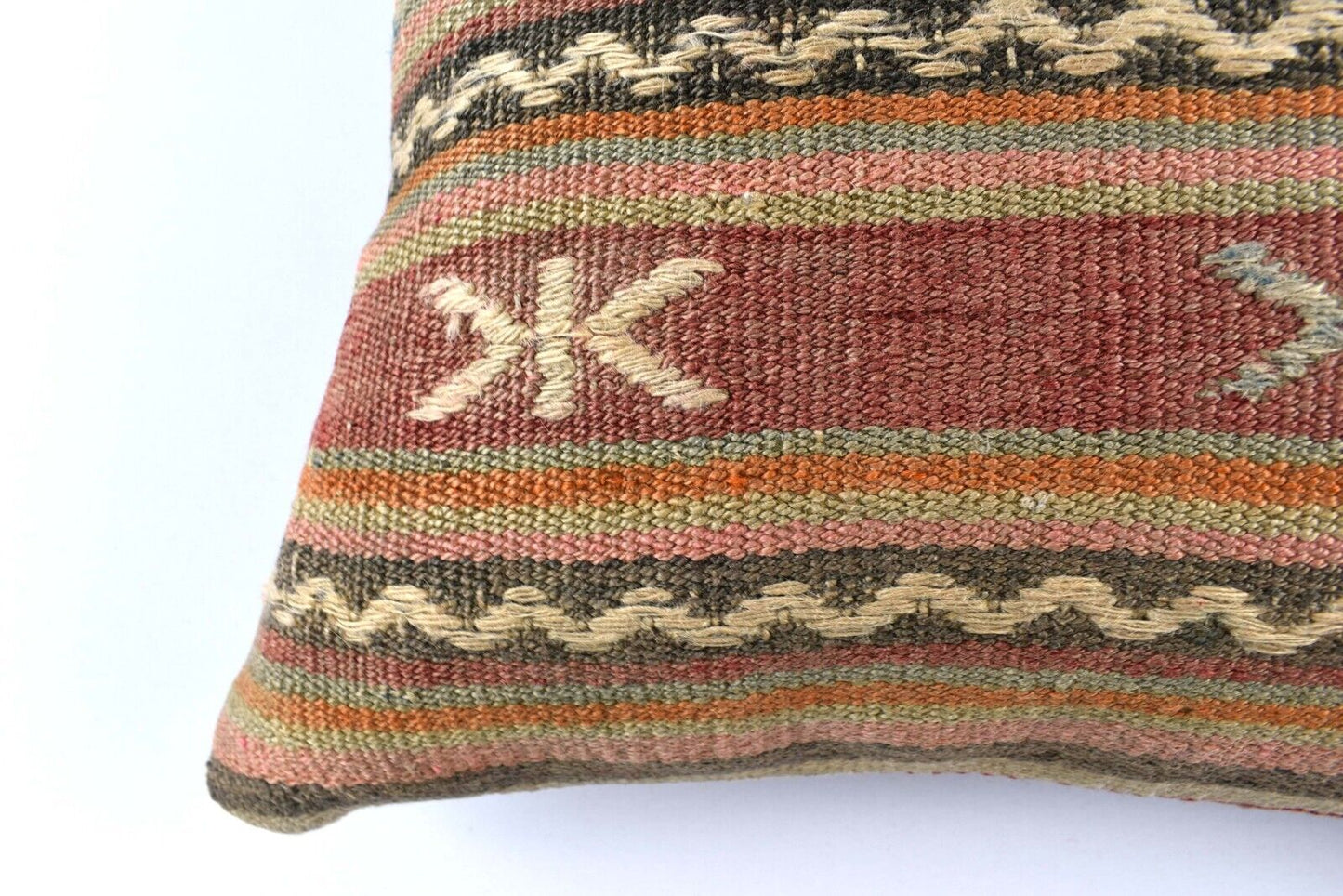 20x20 Kilim Pillow Cover Handmade Vintage Oushak Kilim Cushion Cover 4690