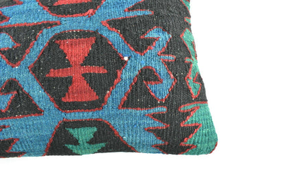 Kilim Pillow Cover 12x20 Turkish Handmade Vintage Couch Lumbar Cushion  A1838