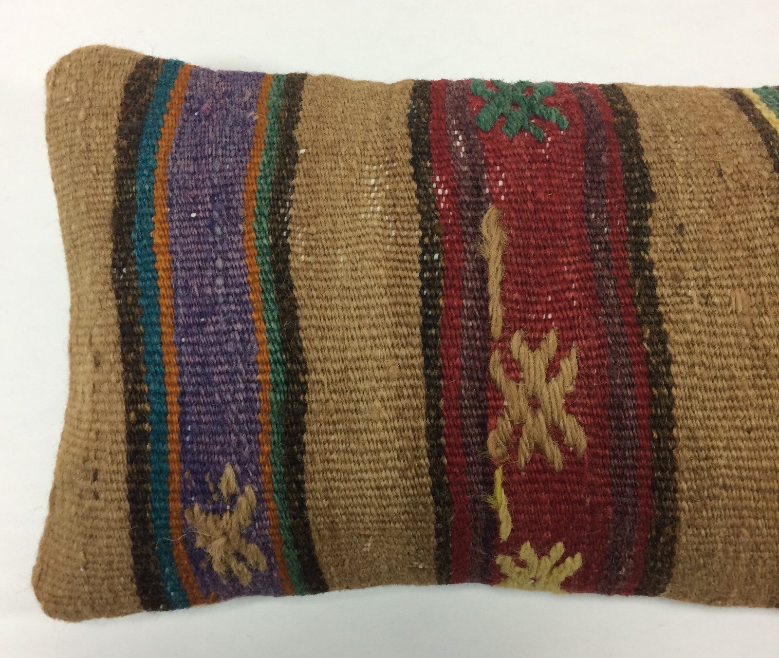 Turkish Cushion Cover 8"x16" Handmade Vintage Boho Ethnic Throw Pillow Case 1249